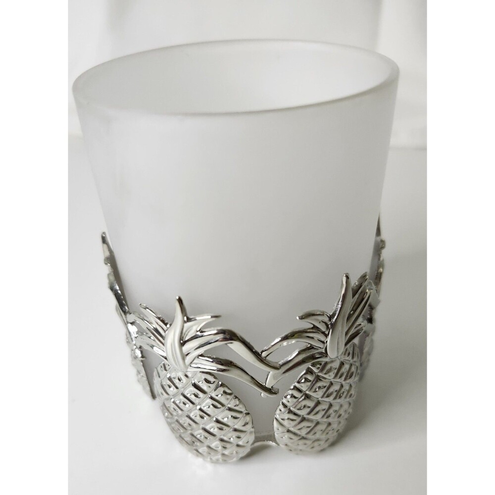 Vintage Lenox Williamsburg Silvertone Pineapple Votive Candle Holder Kirk Stieff